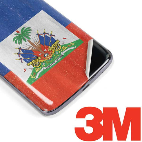Haiti Flag Distressed Moto E5 Plus Skin